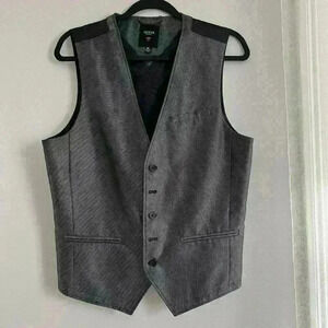 Guess grey vest button up